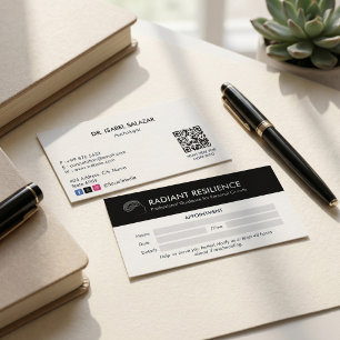 Tarjeta De Visita Clínica de Psicólogo Empresa   Cita Moderna