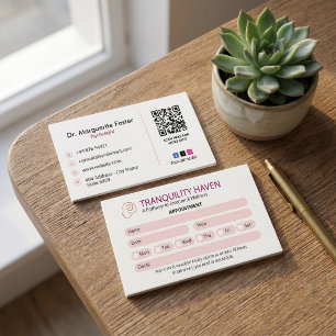 Tarjeta De Visita Clínica de Psicólogo Empresa   Cita Moderna