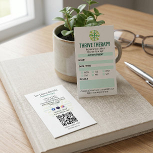 Tarjeta De Visita Clínica de Psicólogo Empresa   Cita Moderna