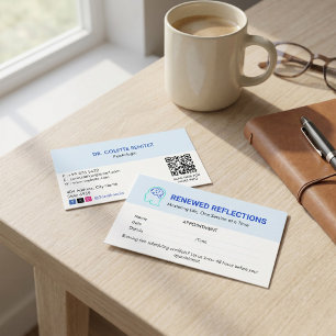 Tarjeta De Visita Clínica de Psicólogo Empresa   Cita Moderna