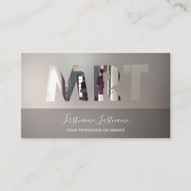 Tarjeta De Visita Clínica de radiología MRT y centro médico MRT (Anverso)