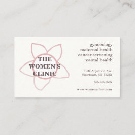 Tarjeta De Visita Clínica de salud femenina Gym Spa