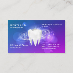 Tarjeta De Visita Clínica dental cita con dentista azul marino
