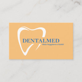 Tarjeta De Visita Clínica Dental Logo Diente Amarillo Moderno Negoci