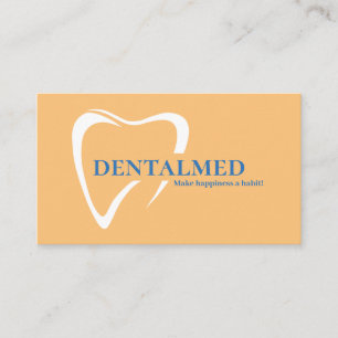 Tarjeta De Visita Clínica Dental Logo Diente Amarillo Moderno Negoci