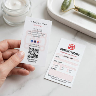 Tarjeta De Visita Clínica dermatológica   Cita limpia