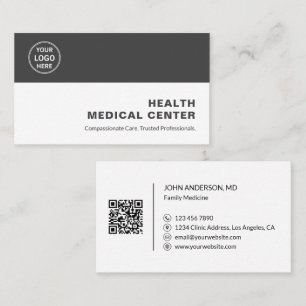 Tarjeta De Visita Clínica Médica Doctor Gray Profesional