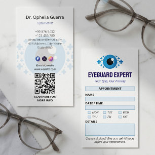 Tarjeta De Visita Clínica oftalmológica   Cita limpia