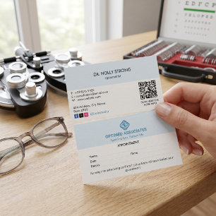 Tarjeta De Visita Clínica oftalmológica Cita limpia