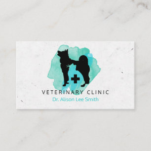 Tarjeta De Visita Clínica Veterinaria 