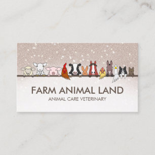 Tarjeta De Visita Clínica veterinaria Brown Farm