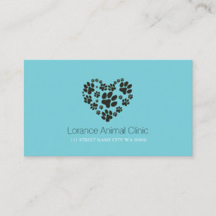 Tarjeta De Visita Clínica Veterinaria de Animales de Compañía Refugi