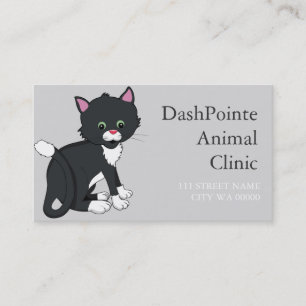 Tarjeta De Visita Clínica Veterinaria de Animales de Compañía Refugi