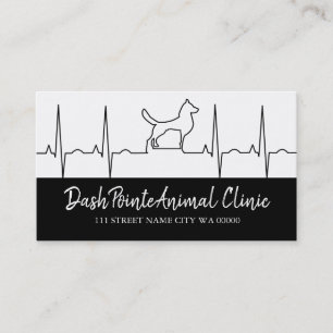 Tarjeta De Visita Clínica Veterinaria Refugio de Animales