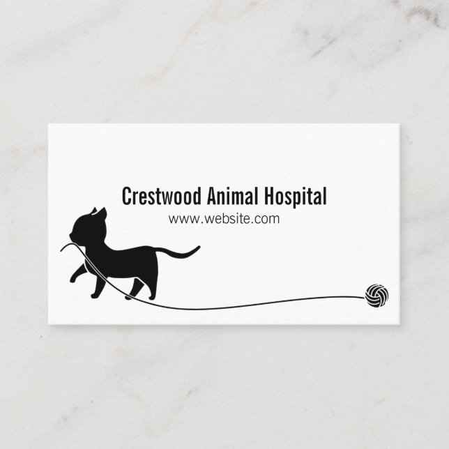 Tarjeta De Visita Clínica Veterinaria Refugio de Animales  (Anverso)