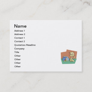 Tarjeta De Visita Clipart de petanca de gato y peces