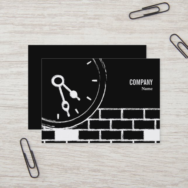 Tarjeta De Visita Clock Business Card (Anverso/Reverso In Situ)