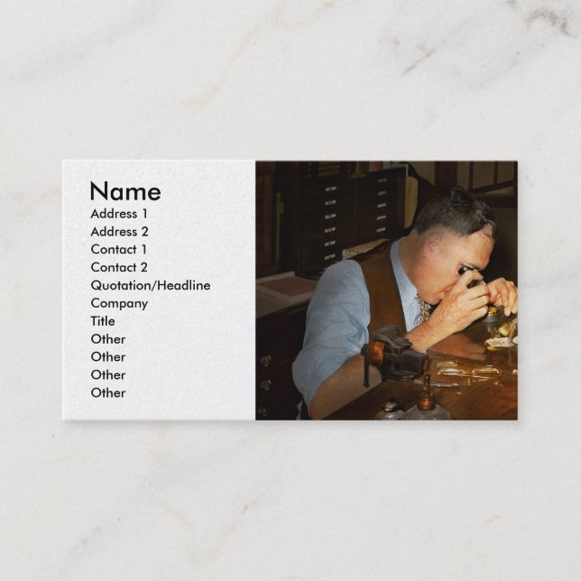 Tarjeta De Visita Clockmaker - El guardián 1939 (Anverso)