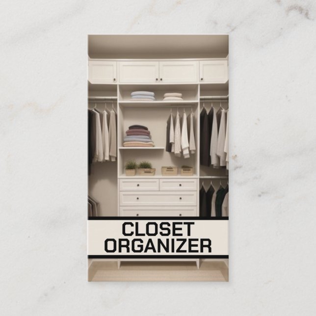Tarjeta De Visita Closet Organizador Profesional (Anverso)