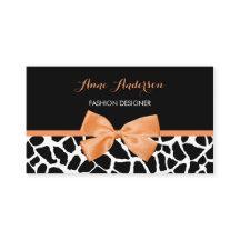 Clothier Girly Giraffe Imprimir Naranja Ribbon Bow
