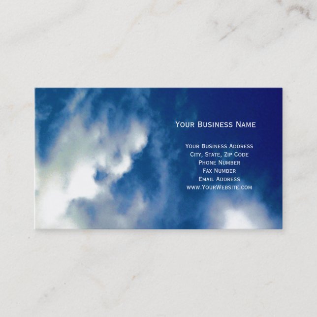 Tarjeta De Visita Clouds & Blue Sky Business Cards (Anverso)