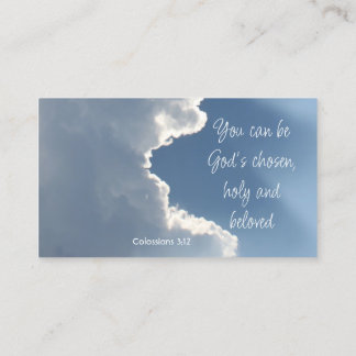 Tarjeta De Visita Clouds Sunlight Col 3: 12, Evangelism Card