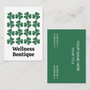 Tarjeta De Visita Clover Lucky Wellness Boutique