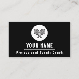 Tarjeta De Visita Club de Campo Profesional de Entrenadores de Tenis