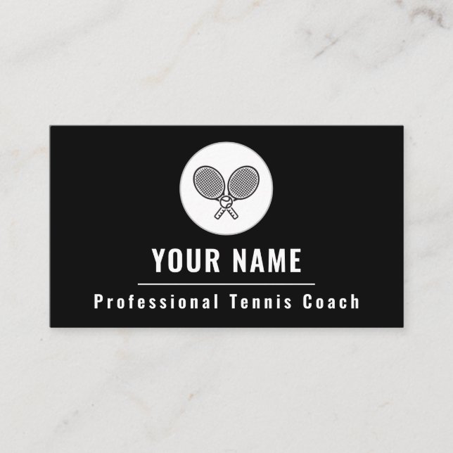 Tarjeta De Visita Club de Campo Profesional de Entrenadores de Tenis (Anverso)