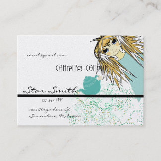 Tarjeta De Visita Club de Chicas Anime - Personalizado
