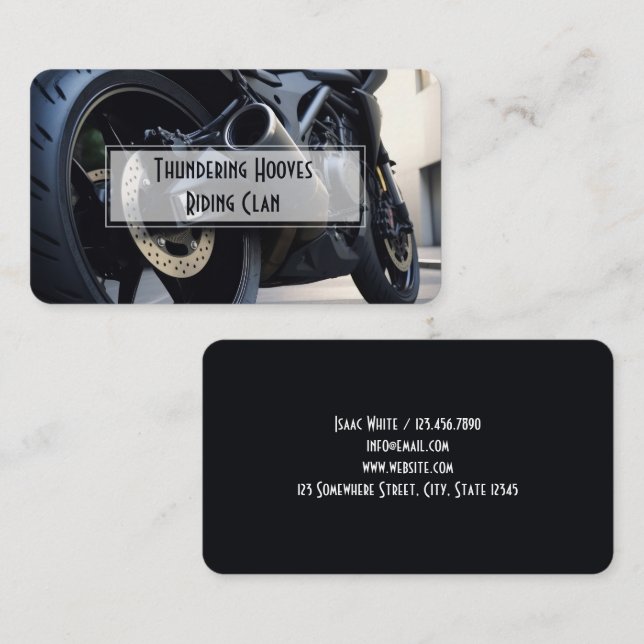 Tarjeta De Visita Club de ciclismo (Anverso / Reverso)