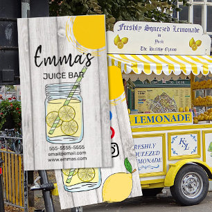 Tarjeta De Visita club de playa bar de zumo cafetería limonada solea