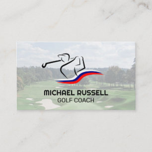 Tarjeta De Visita Club de Swings de Golfistas   Cancha de golf