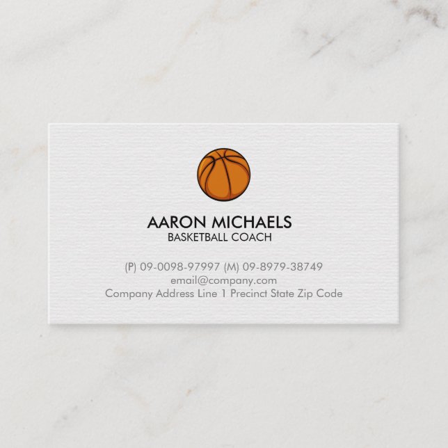 Tarjeta De Visita Club Deportivo de Baloncesto (Anverso)