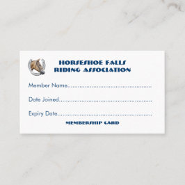 Tarjeta De Visita Club o membresía del grupo del caballo
