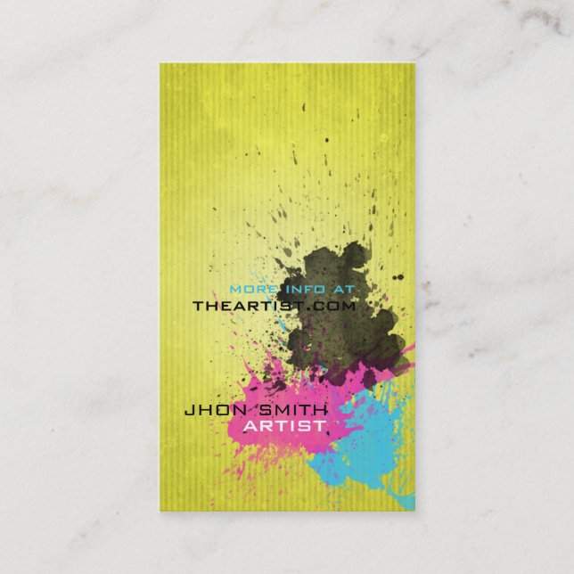 Tarjeta De Visita CMYK Splash (Anverso)