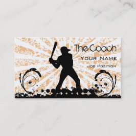 Tarjeta De Visita Coach Baseball Business Card