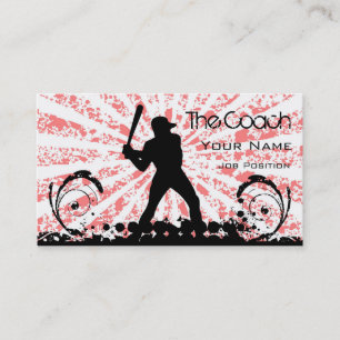 Tarjeta De Visita Coach Baseball Business Card