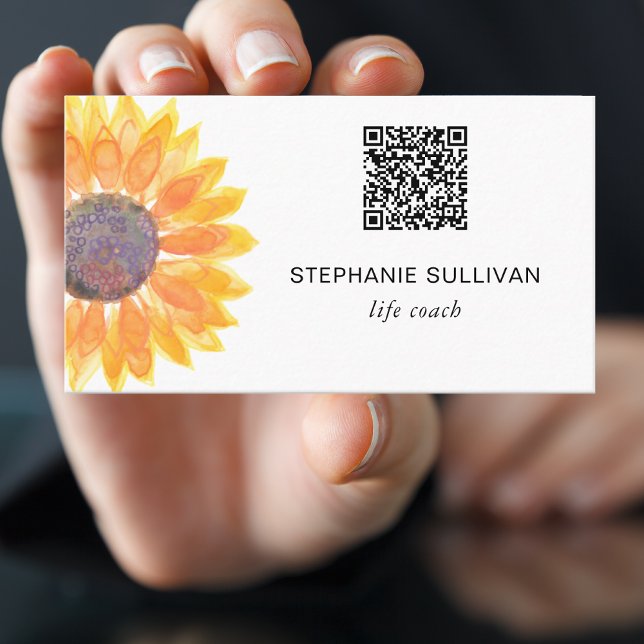 Tarjeta De Visita Coach de vida Código QR Botánico (Subido por el creador)