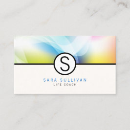 Tarjeta De Visita Coach de vida EspecialHabilidades Monograma colori