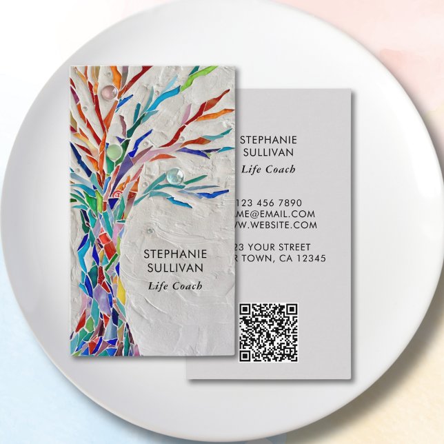 Tarjeta De Visita Coach De Vida QR Código Árbol De Vida (Subido por el creador)