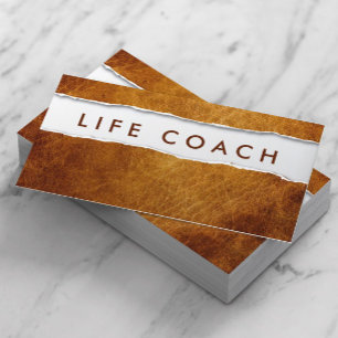Tarjeta De Visita Coach de vida Vintage Leather Profesional