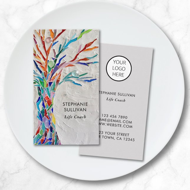 Tarjeta De Visita Coach Life Your Logo Tree Of Life (Subido por el creador)