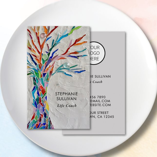 Tarjeta De Visita Coach Life Your Logo Tree Of Life (Subido por el creador)
