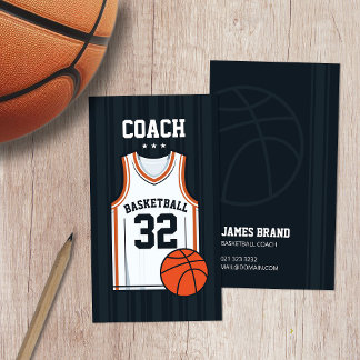Tarjeta De Visita Coach moderno de baloncesto