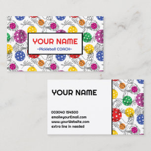 Tarjeta De Visita Coach Pickleball lorrots y pickeballs