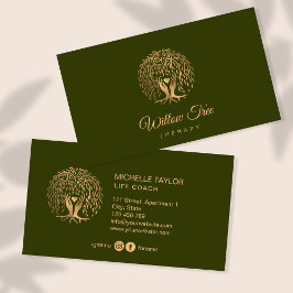 Tarjeta De Visita Coach Willow Tree de la Vida, Terapia, Psicólogo