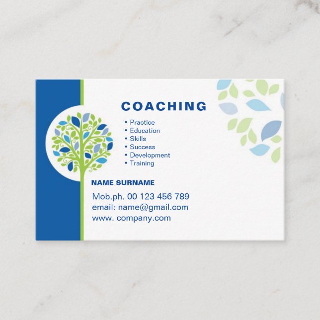 Tarjeta De Visita Coaching vital (Anverso)
