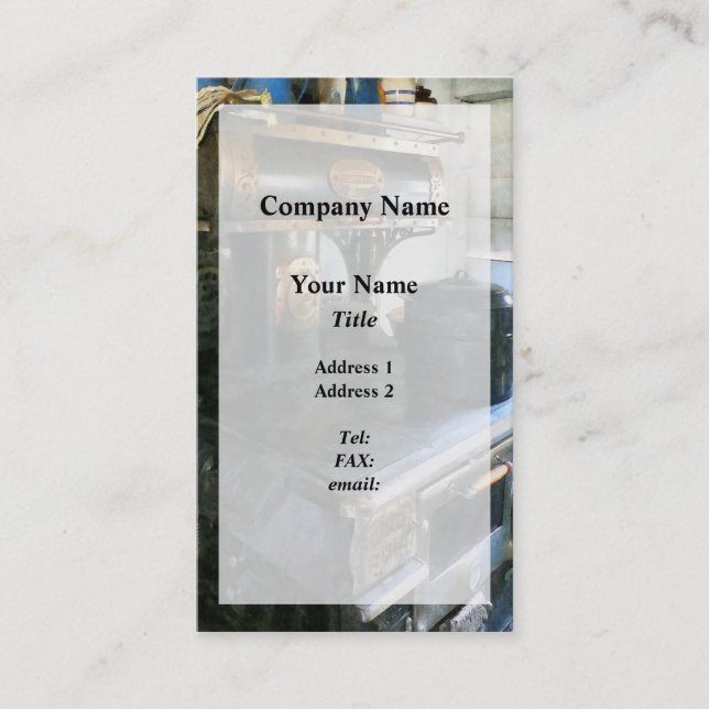 Tarjeta De Visita Coal Stove (Anverso)