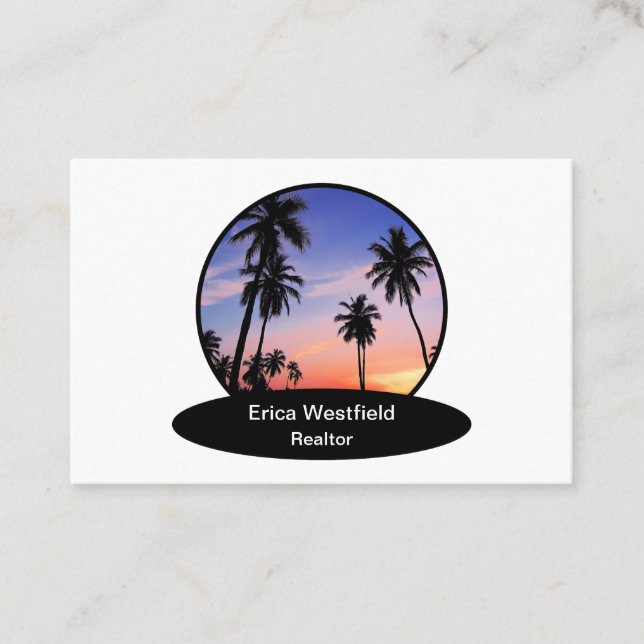 Tarjeta De Visita Coastal Real Estate Theme Business Cards (Anverso)